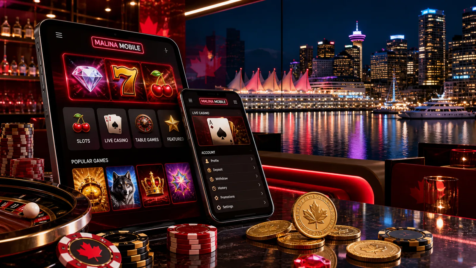 Malina Casino Mobile Guide for Canada content banner